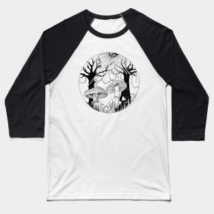 Enchanted forest with mushrooms Baseball T-Shirt